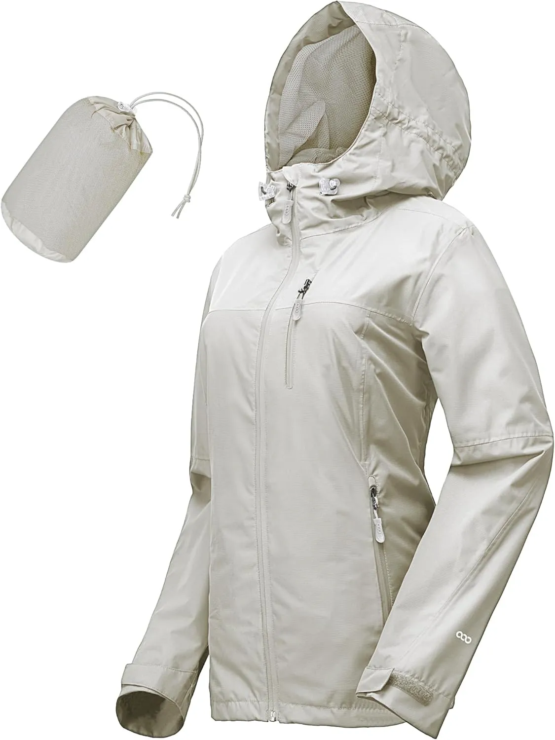 33,000ft Packable Rain Jacket Women Lightweight Waterproof Raincoat with Hood Cycling Bike Jacket Windbreaker