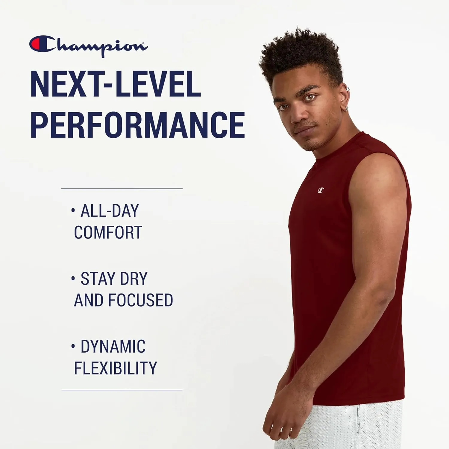 Champion Big and Tall Sleeveless Shirt for Men ?C 2 Pack Performance Muscle Shirt
