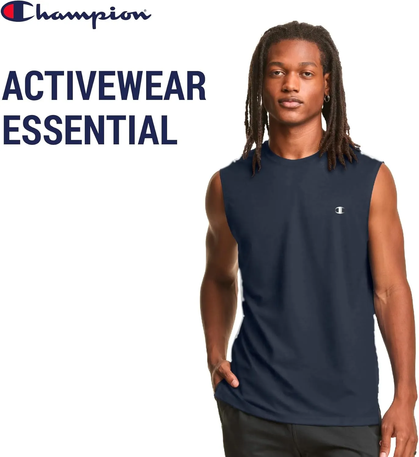 Champion Big and Tall Sleeveless Shirt for Men ?C 2 Pack Performance Muscle Shirt