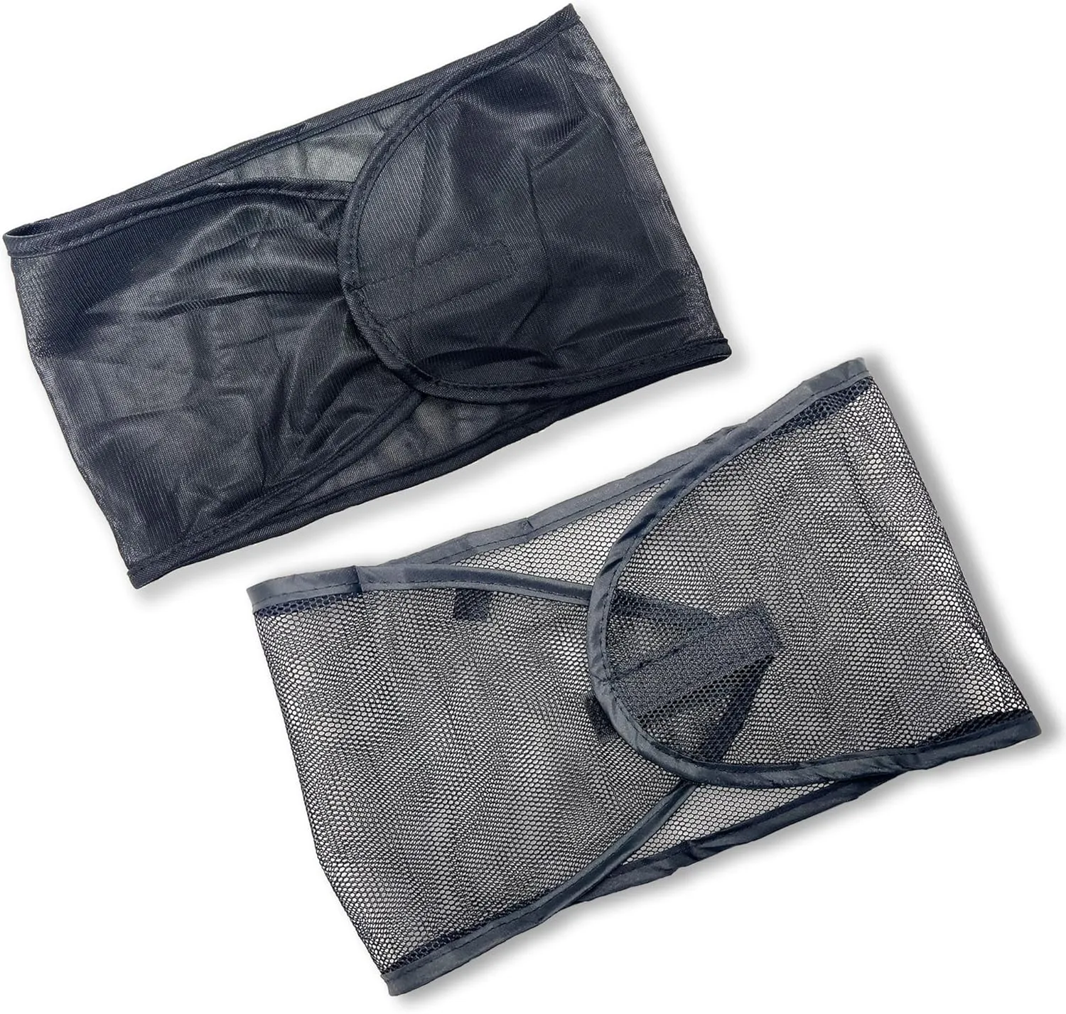 DONNA Satin & Mesh Wrap 2PCS Face Wash Headbands for Women with Shower Cap