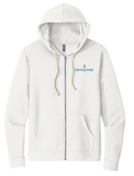 Next Level Apparel® Unisex Santa Cruz Zip Hoodie - White