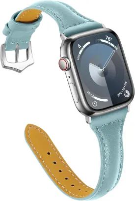 OULUCCI Leather Bands Compatible Apple Watch Bands For Women 38mm 40mm 41mm 42mm 44mm 45mm 46mm 49mm, Top Grain Leather iWatch Bands For Women SE SE2 Series 10 9 8 7 6 5 4 3 2 1