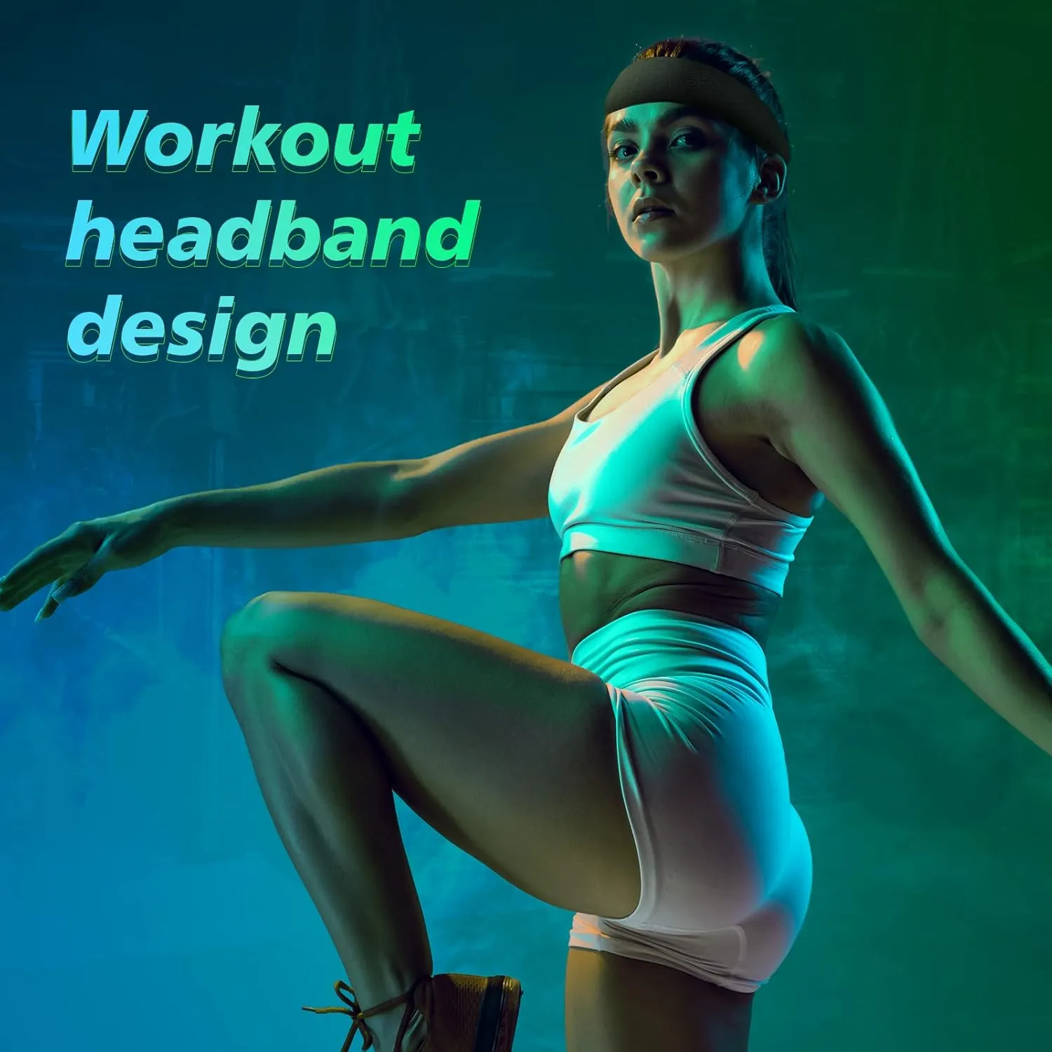 Sweatbands Sports Headband for Men & Women, Moisture Wicking Hairband Athletic Towel Headbands Cotton Head Sweat Bands for Running, Cycling, Yoga, Spa
