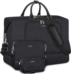 Travel Weekender Bag for Women, Overnight Bag with Shoe Compartment, Oversized Travel Duffel Bag Carry On Tote with Trolley Sleeve 21" for Weekend Travel Business Trip